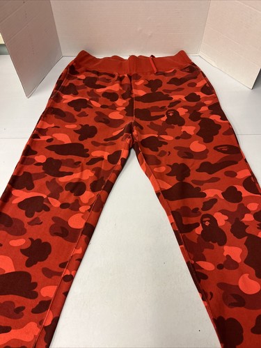 Bape Color Camo Sweatpants Red Plain 