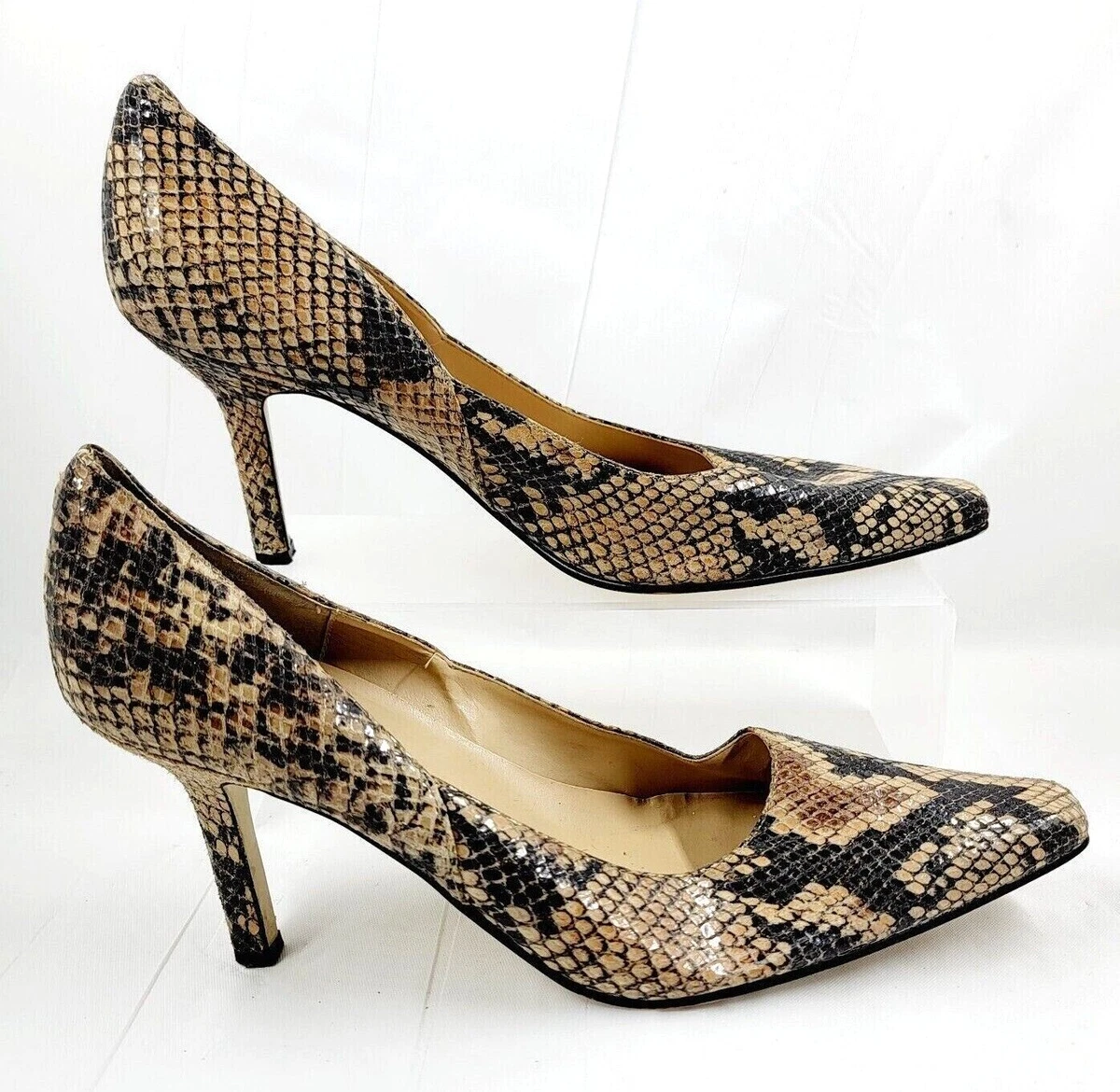 Snake print pumps sale