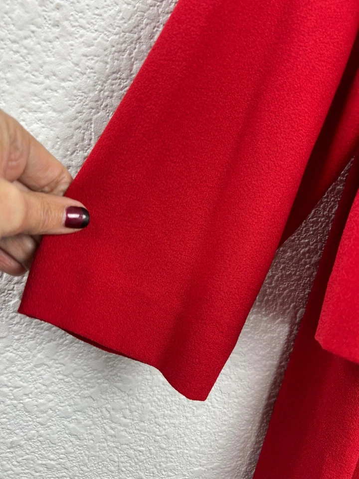 Danny & Nicole Mujer Talla 16P Rojo Manga Larga Chaqueta y Falda Traje Conjunto Carrera Foto 3 de 4