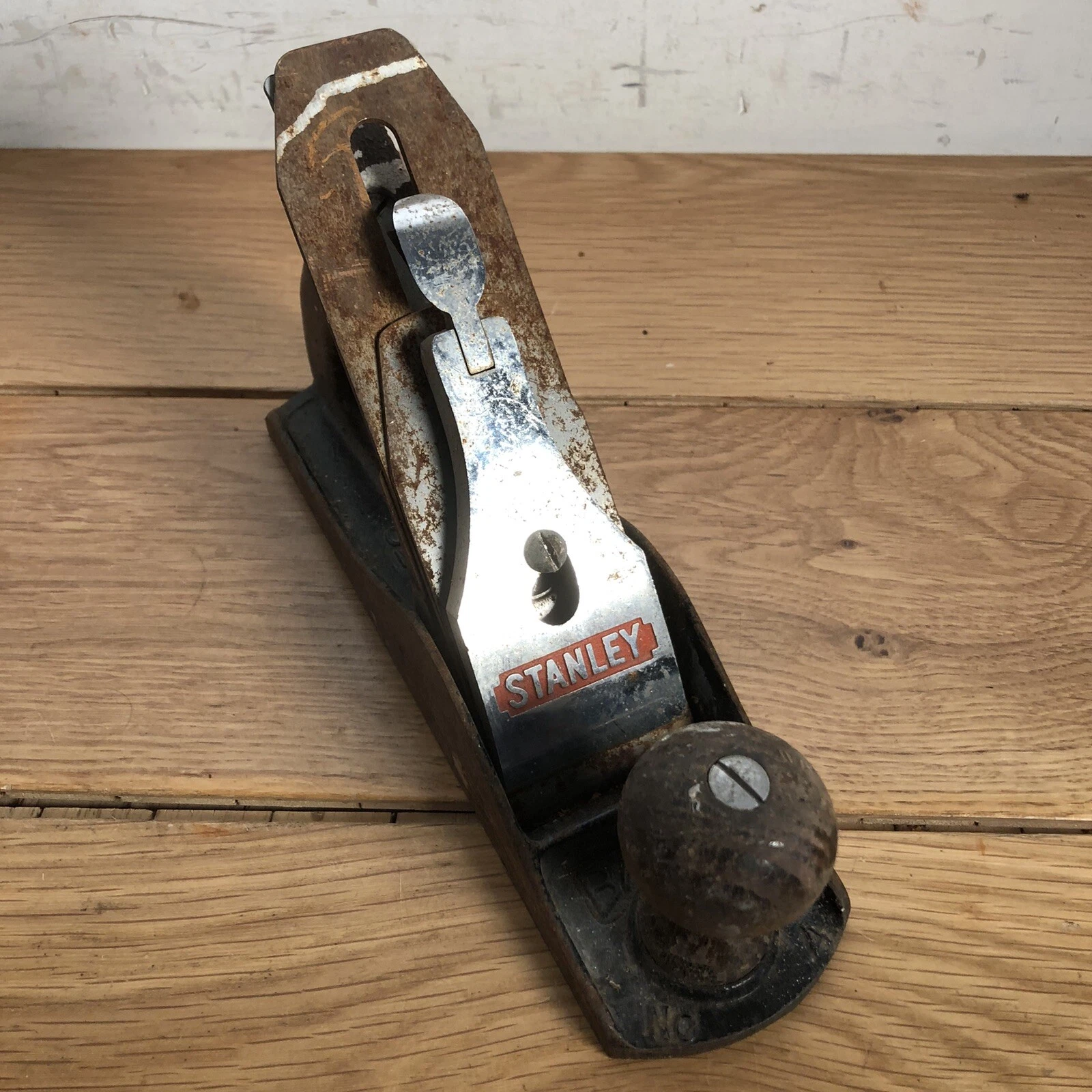 Vintage Stanley Bailey No.4 Carpenters Hand Smoothing Plane Carpentry Tool,