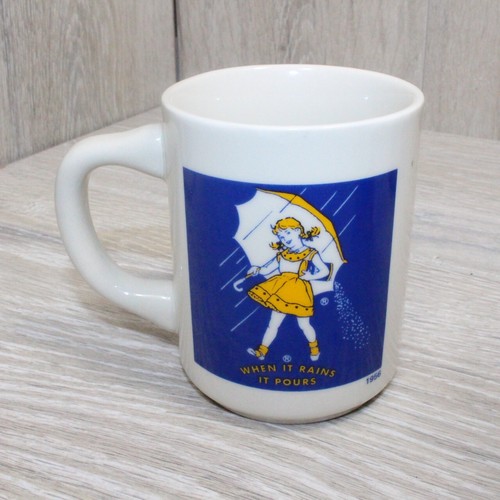 (4) Vintage Morton Salt Girl 1914, 1921, 1956, & 1968 Logos Coffee Mug Tea Cup - Picture 14 of 21