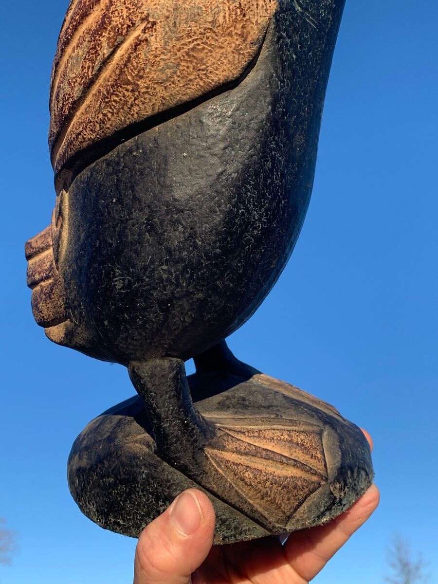 Vintage Peking Chinese Black Duck Wood Statue Bamboo Rice Vintage Peking Chinese Black Duck Wood Statue Bamboo Rice