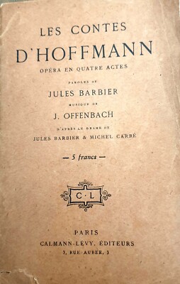 Hoffmanns Märchen Oper in 4 Akten Offenbach
