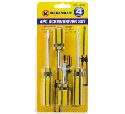4 Stck. Schwerlast Kohlenstoffstahl Schraubendreher Set Philips Flach Schlitz Griff Werkzeuge Zum Selbermachen