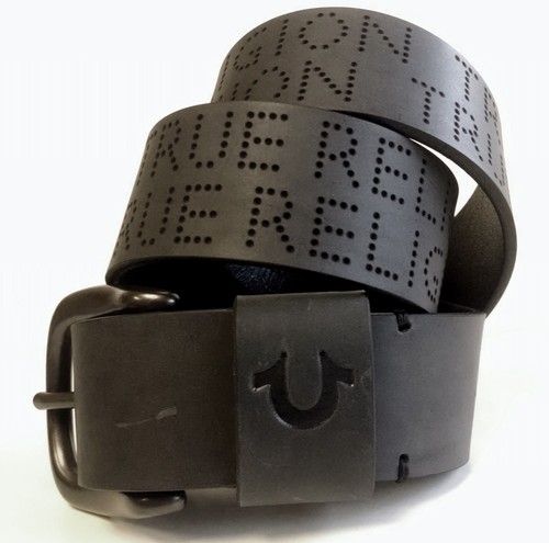 Perforated Leather Belt Black *RUNS 