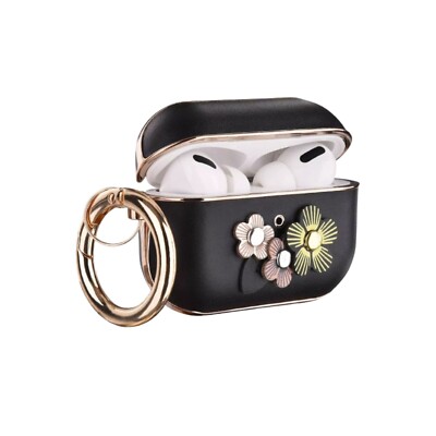 COSMICO Flowers Leather Airpod Pro Case Cover Protective Airpod Skin, Old Mod