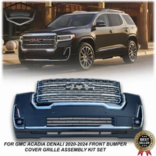 For GMC Acadia 2020-2024 Front Bumper Kit Cover Grille Assembly Kit / Fog Light