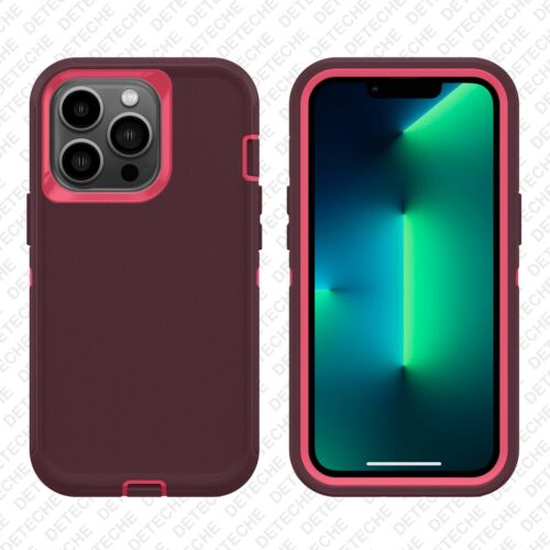 Per iPhone 14 13 12 Pro Max Plus custodia resistente agli urti robusta + clip da cintura - Foto 12 di 18