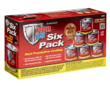 New POR-15 45006 Gloss Black Rust Preventative Coating 4 oz Each, 6-Pack