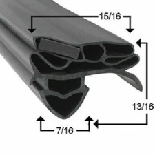 True 811135 Magnetic Door Gasket  Post 2010 Wide Blk