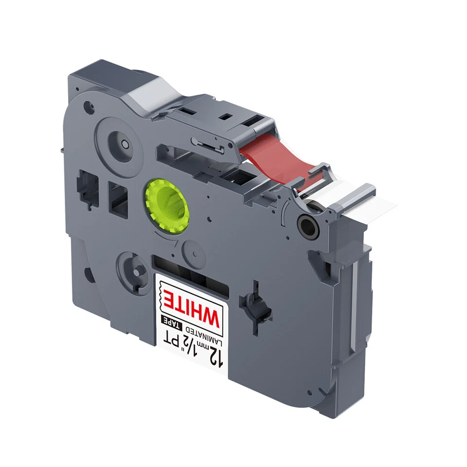2PK TZ 232 TZe-232 fita etiqueta vermelha sobre branca para Brother P-Touch PT-H300 1/2" 12mm - Imagem 4 de 4