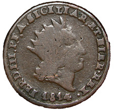 1814 Italian States Sicily 2 Grani KM249 #19959