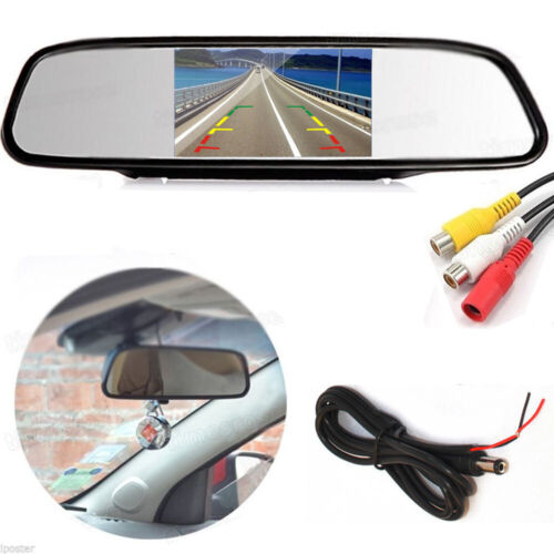 Wireless IR Rear View Car Parking Backup Camera Kit w/ 4.3" Mirror Monitor - Picture 6 of 24