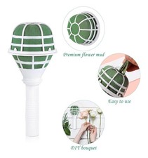 Bridal Flower Bouquet Holder 5 Pieces Wedding Foam Floral Handle Bouquet Hold...