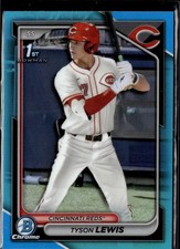 2024 Bowman Draft #BDC-44 Tyson Lewis Chrome Sky Blue Refractor