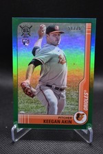 Keegan Akin Rookie /75 2021 Topps Big League Green Foil Baltimore Orioles