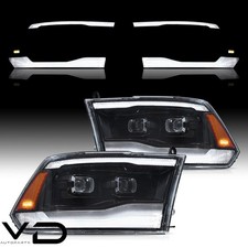 Fit 2009-2018 Dodge Ram 1500 2500 3500 2xled Projector Head Lights W Sequential Fit 2009-2018 Dodge Ram 1500 2500 3500 2xled Projector Head Lights W Sequential