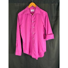 Calvin Klein Men's Slim Fit Non-Iron Dress Shirt - Magenta Pink 15.5 32/33