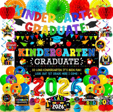 2026 Preschool Graduation Party Decorations Set with Kindergarten Graduate Banne