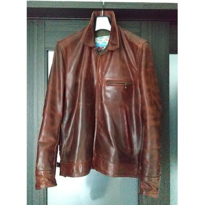 Aero Leather Vintage Highwayman Cherry Brown Horsehide Leather