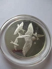 Franklin Mint Roberts Bird Rounds Purple Martin 1976  .925  2oz