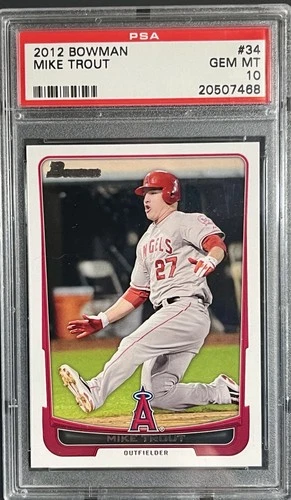 Mike Trout 2012 Bowman #34 PSA 10 GEM MINT💎