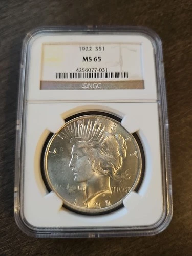 1922 Peace Silver Dollar MS-65 Graded NGC