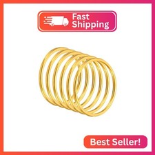 PATIKIL 1.8 Inch Dream Catcher Rings, 6 Pcs Metal Macrame Wreath Floral Round Ri