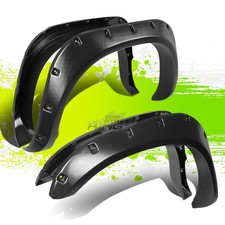 3 Fender Wheel Flares Pocket Riveted Grain Textured Black For 02-09 Dodge Ram