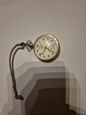 Taschenuhr, russisch, 1 Krone Handaufzug, mit Uhrenkette(RTU4)
