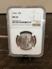 1944 Walking Liberty Silver Half Dollar 50C NGC MS 63
