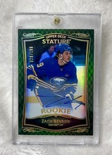 2023-24 Upper Deck Stature - Zach Benson Rookie /199 Auto Green #31