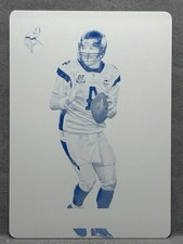 Brett Favre 1/1 Printing Plate Cyan 1 of 1 of 2017 Spectra Football