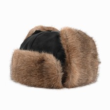 Bonnet Trappeur Hiver Homme Fourrure Synthétique Rabat Oreilles Ski Extérieur