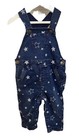 Jack & Milly Size 1 Star Denim Overalls Snap Crotch