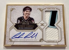 Corbin Carroll 05/25 Patch Auto Gold Frame 2025 Topps Definitive Baseball Card