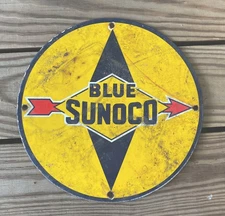 Sunoco Blue - Metal Sign Porcelain Coated - For Garage Workshop