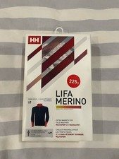 Helly Hansen Lifa Merino Half Zip Base Layer Top Small Navy RRP £90