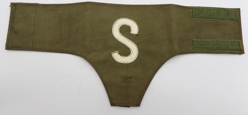U.S. Military MP Sentry Armband Vietnam Era Canvas Hook & Loop Vintage GUC
