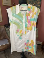 Maeve Anthropologie Cap Sleeve Lillian Mini Dress in Watercolor Print Large $148