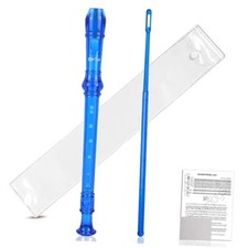 Soprano Recorder for Beginner- German Style C Key 8 Hole Flute Light Blue