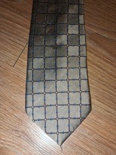 Brooks Brothers Silk Tie Gold Geometric Wide Made in USA