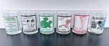 6 vintage 60s / 70s Risqué Novelty Bar Glasses__Retro Highball Cocktail Tumblers