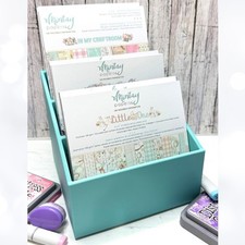 CRAFTY CADDY 3D Printed Craft Rubber Stamps Dies Paper Packs Organizer TEAL