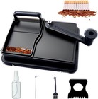 Black Manual Cigarette Rolling Machine 8mm Tobacco Injector with Cleaning Kit