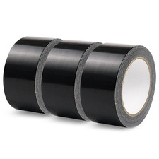 Black Duct Tape - 48Mm X 45M (Pack of 3) Gaffer Tape, Strong Adhesive Heavy Duty 0.44 per metre