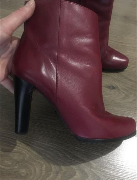 Women Carlo Pazolini Boots Burgundy Leather 39 #1086