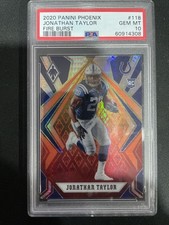 2020 Phoenix Fire Burst JONATHAN TAYLOR RC Rookie Football Card PSA 10 GEM MINT