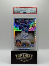 🔥 2023 Topps Chrome Logofractor Vinnie Pasquantino Auto PSA 10 Royals Rookie RC