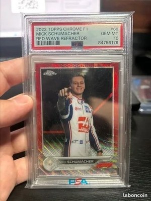 2022 Topps Chrome F1 Mick Schumacher Red Raywave /5 #69 PSA 10